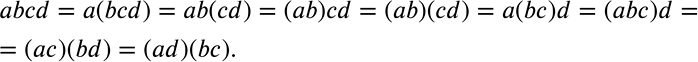 Решение задачи: Запишите с помощью букв и скобок несколько разных способов вычисления произведения четырёх чисел. Ответ запишите в виде цепочки равенств. *Цитирирование задания со ссылкой на учебник производится исключительно в учебных целях для лучшего понимания разбора решения задания.