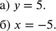 Решение задачи: Опишите на алгебраическом языке: а) прямую, проходящую через точку 5 оси ординат и параллельную оси абсцисс; б) прямую, проходящую через точку (-5;