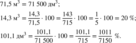Решение задачи: Сколько процентов от 71,5 м^3 составляют 14,3 м^3; 101,1 дм^3? Вычислить: 1) 2^3; 2) 3^2; 3) ?10?^4; 4) 5^3. *Цитирирование задания со ссылкой на учебник производится исключительно в учебных целях для лучшего понимания разбора решения задания.