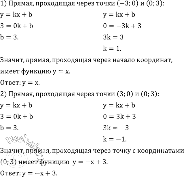 Решение задачи: Верно ли равенство 2b^5+(a^4+a^3 b+a^2 b^2+ab^3+b^4 )(a-b)=(a^4-a^3 b+a^2 b^2-ab^3+b^4 )(a+b).На рисунках 33,а,б изображены пары параллельных прямых. Записать формулой функцию, график которой - прямая, проходящая через: