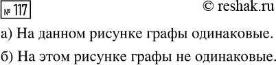 Решение задачи: 117. Одинаковы ли графы, изображённые на рисунке 20? *Цитирирование задания со ссылкой на учебник производится исключительно в учебных целях для лучшего понимания разбора решения задания.