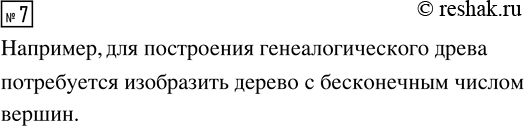 Решение задачи: 7. Приведите пример случайного опыта, для изображения которого требуется дерево с бесконечным числом вершин. *Цитирирование задания со ссылкой на учебник производится исключительно в учебных целях для лучшего понимания разбора решения задания.