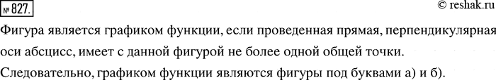 Решение задачи: 827. Какие из фигур, изображённых на рисунке 26, могут быть графиком функции?