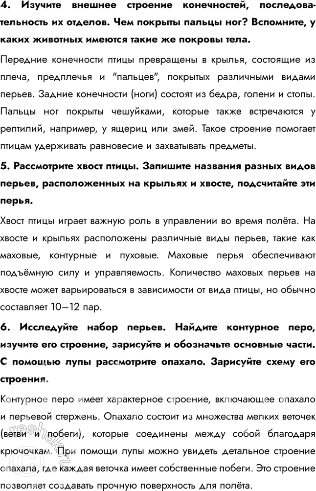 Решение задачи: Ход работы 1. Рассмотрите чучело птицы. Найдите основные отделы тела. Назовите их. При осмотре чучела птицы можно выделить основные отделы тела:
