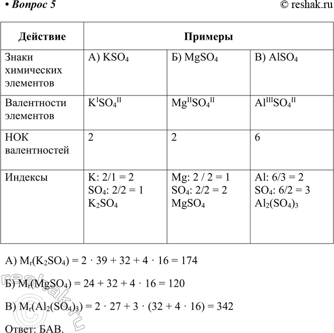 Решение задачи: § 8. Валентность Часть I 1. Валентность - это _ Валентность – это свойство атомов одного химического элемента соединяться со строго определенным числом атомов другого элемента.