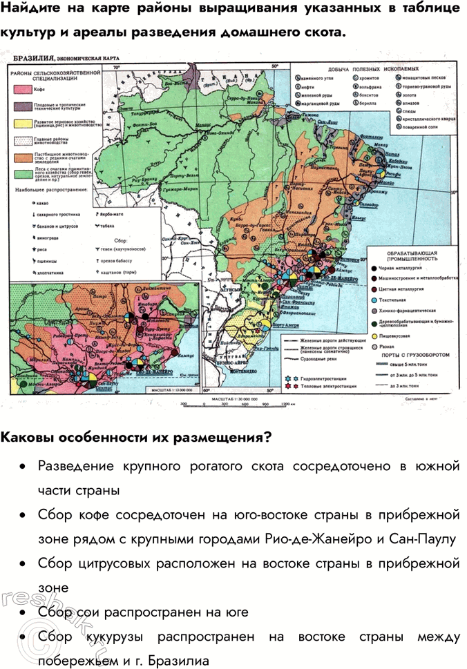 Решение задачи: § 48. Бразилия – латиноамериканский гигант В чём причина пёстрого расового состава населения страны? Причина пестрого расового состава населения Бразилии объясняется колониальным прошлым.