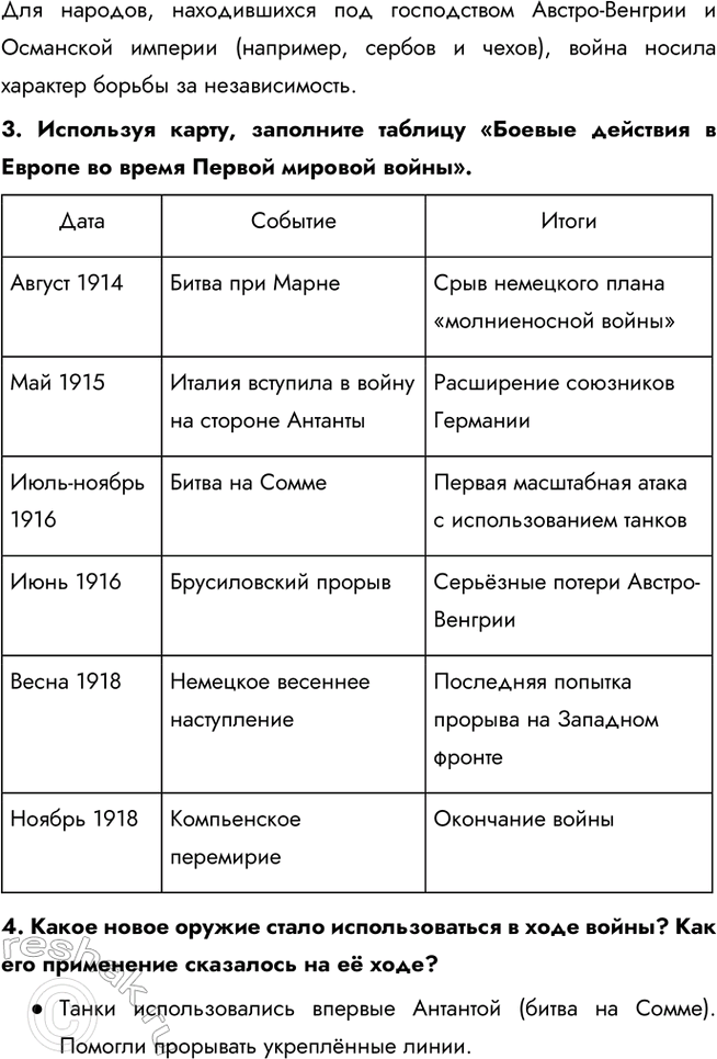 Решение задачи: § 2. Первая мировая война. 1914—1918 гг. Каковы были итоги Первой мировой войны и что на них повлияло? Первая мировая война стала одним из самых трагических эпизодов в истории человечества.