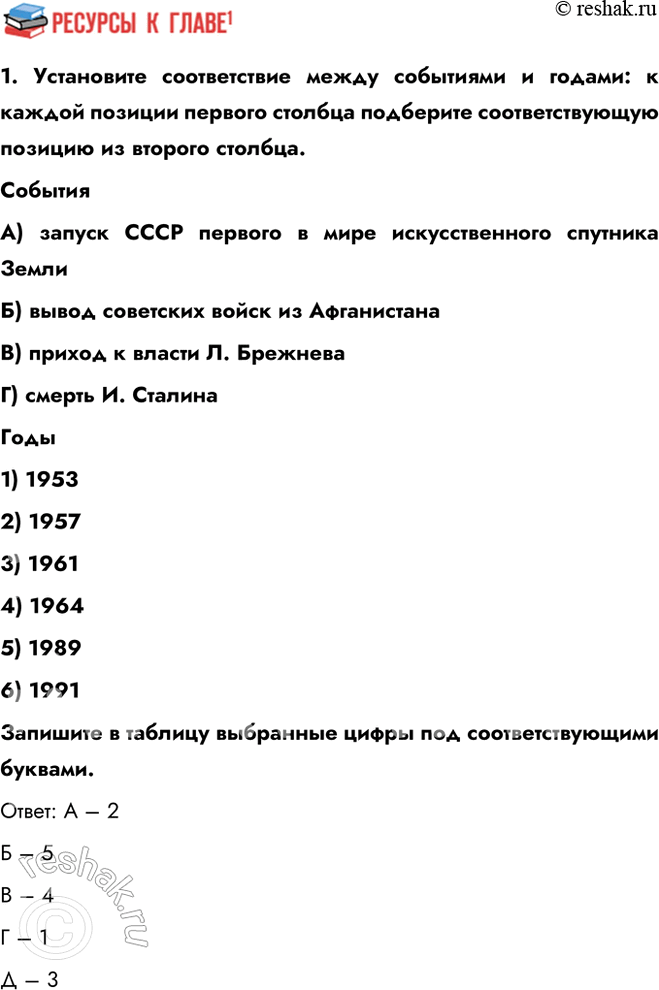 Решение задачи: 1. Обратитесь к цитатам в начале главы I. Докажите конкретными примерами цитату Ю. Гагарина о «подвиге всего советского народа». Подвиг всего советского народа, о котором говорит Гагарин, действительно включал усилия множества ученых, инженеров и других специалистов, работающих в космической отрасли.