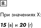 Решение задачи: 8. Укажите такие значения переменной X, при которых высказывательная форма (X &gt; 20) ИЛИ (X а) 5; б) 10; в) 15;