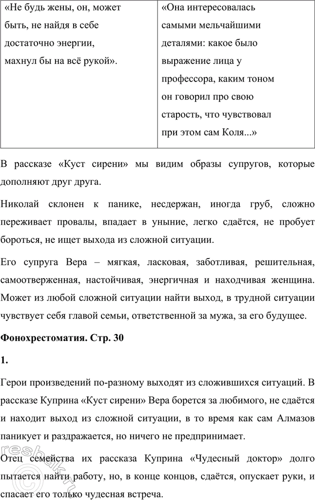 Решение задачи: Проект Внимательно выбирая цитаты из текста рассказа, подготовьте материалы к сравнительной характеристике Николая и Веры Алмазовых, продолжив в тетради следующую таблицу.