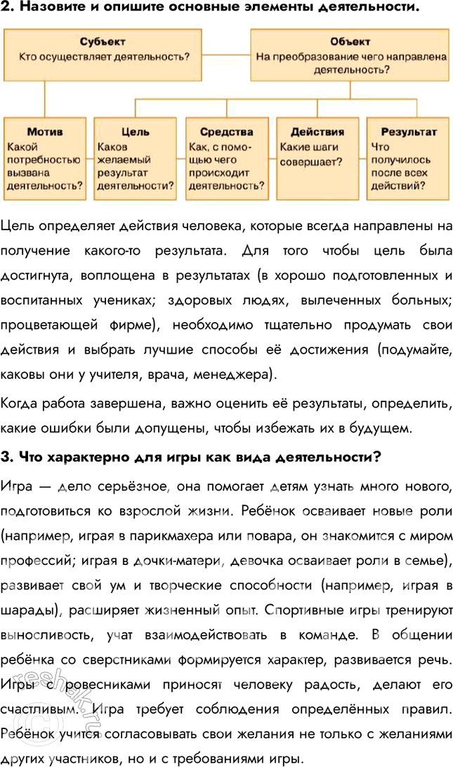 Решение задачи: § 6. Деятельность и многообразие её видов ЗАДУМАЕМСЯ Можно ли считать игру важным видом деятельности? Игра действительно можно считать важным видом деятельности, особенно для детей и подростков, поскольку она способствует развитию их когнитивных, социальных и эмоциональных навыков.