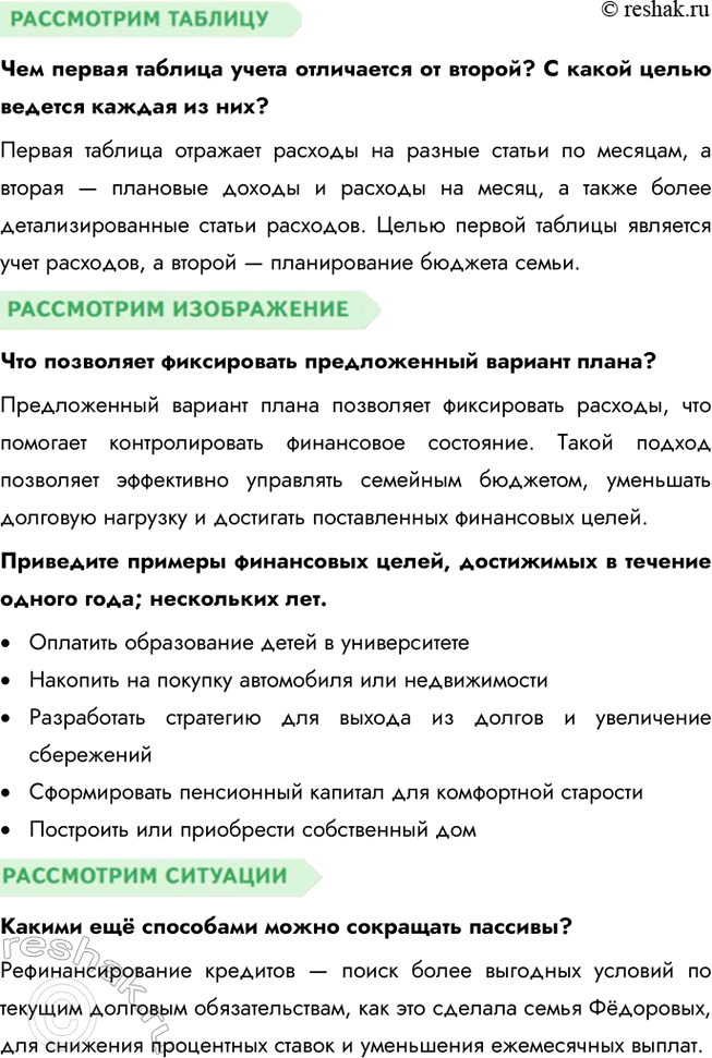 Решение задачи: § 23. Семейный бюджет и финансовое планирование ЗАДУМАЕМСЯ Всегда ли у людей, жалующихся на нехватку средств, действительно небольшие материальные возможности? Не всегда люди, жалующиеся на нехватку средств, действительно сталкиваются с ограниченными материальными возможностями.