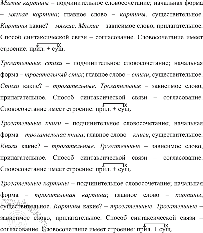 Решение задачи: 394. Выделите все словосочетания из предложений и произведите их синтаксический анализ. 1. Самые мягкие и трогательные стихи, книги и картины написаны русскими поэтами, писателями и художниками об осени.