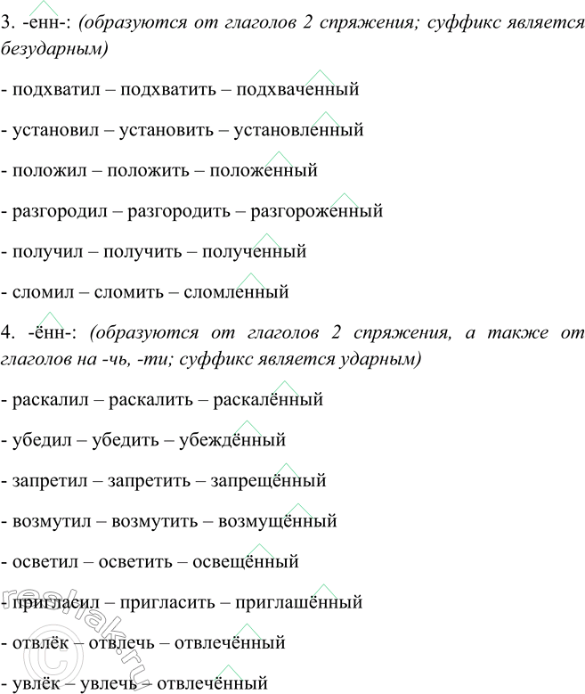 Решение задачи: 163. Найдите в учебнике «Русский язык. Теория» материал, связанный с образованием указанных в теме урока причастий, а затем, используя его и опорный материал, образуйте эти причастия.