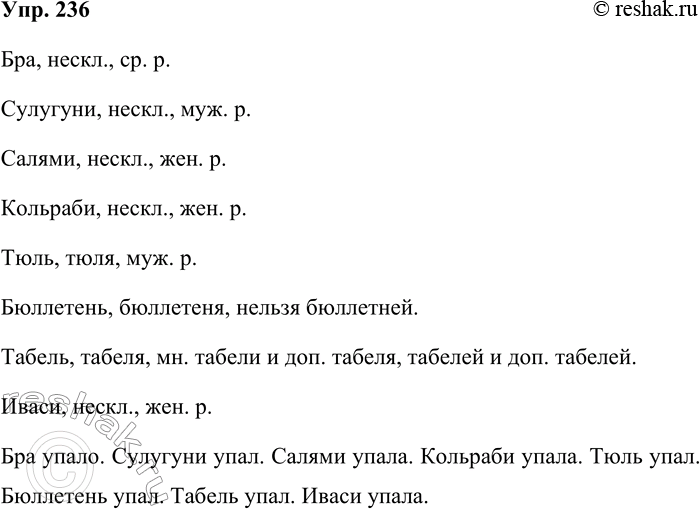 Решение задачи: 236. Прочитайте и ответьте на вопрос, содержащийся в конце текста. По словарику «Говорите правильно» проверьте, как нужно употреблять выделенные слова. Составьте с каждым из них предложения, используя эти слова в роли подлежащих, а слово упасть — в роли сказуемого в форме прошедшего времени.